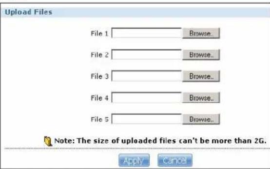 ZYXEL NSA210-1T - The Share Browser Screen - 2