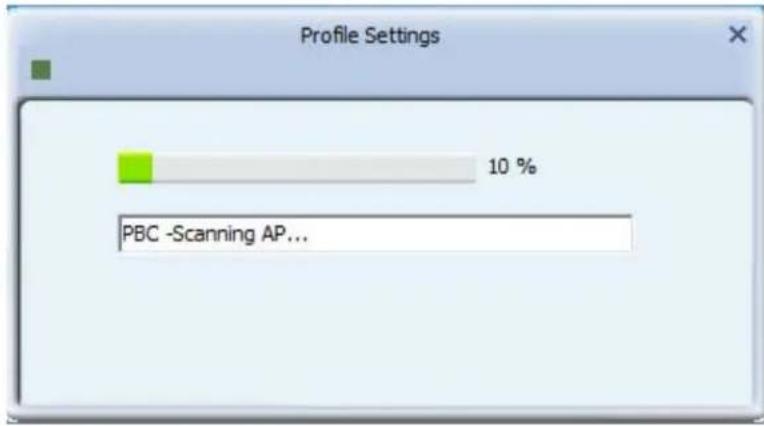 Profile Settings 10 % PBC -Scanning AP...