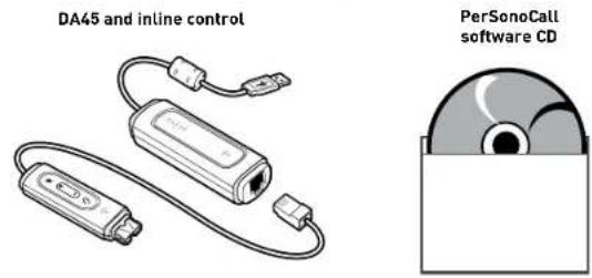DA45 and inline control PerSonoCall software CD