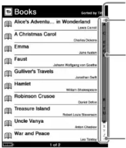 Books Sorted by Tit Alice's Adventu... in Wonderland Lewis Carroll A Christmas Carol Charles Dickens Emma Jane Aslon Faust Johannes Wolfgang von Goethe Gulliver's Travels Jonathan Swift Hamlet William Shakespeare Robinson Crusoe Daniel Defice Treasure Island Robert Louis Stevenson Uncle Vanya Anton Checkow War and Peace Leo Toistoy 1 of 2