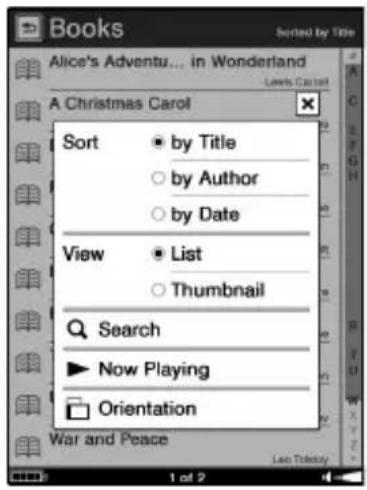 Books Alice's Adventu... in Wonderland A Christmas Carol Sort by Title by Author by Date View List Thumbnail Search Now Playing Orientation War and Peace Len Today