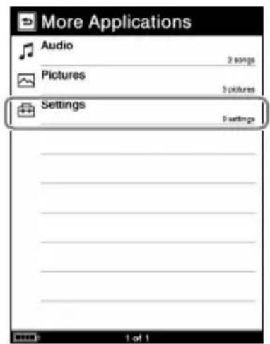 More Applications Audio 2 songs Pictures 3 pictures Settings 0 settings 1 of 1