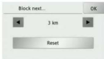Block next... 3 km Reset