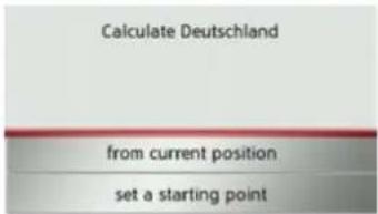 Calculate Deutschland from current position set a starting point