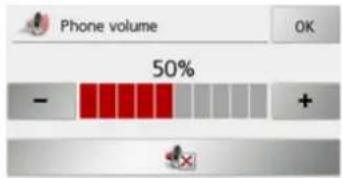 Phone volume 50% - +