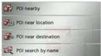 POI nearby POI near location POI near destination POI search by name