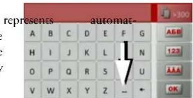 represents automat- A B C D E F G H I J K L N O P Q R S U V W X Y Z - ← ABB 123 AAA OK