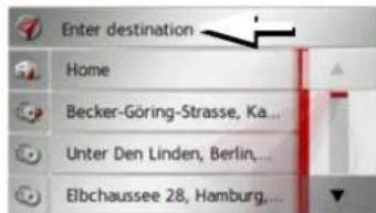 Enter destination Home Becker-Göring-Strasse, Ka... Unter Den Linden, Berlin... Elbchaussee 28, Hamburg...