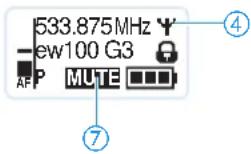 SENNHEISER SK 100 G3-G - Muting the audio signal or deactivating the RF signal - 2
