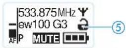 SENNHEISER SK 100 G3-G - When one of the standard displays is shown - 1