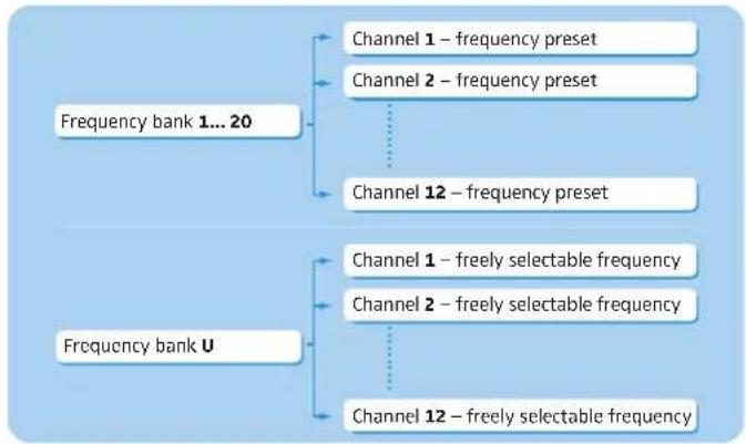 SENNHEISER SK 100 G3-G - The frequency bank system - 2