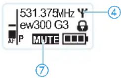 SENNHEISER SK 300 G3-G - Muting the audio signal or deactivating the RF signal - 4