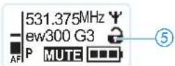 SENNHEISER SK 300 G3-G - When one of the standard displays is shown - 1