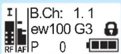 SENNHEISER EK 100 G3-G - Contents of the display Selectable standard display - 2