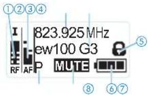 823.925 MHz ew100 G3 MUTE