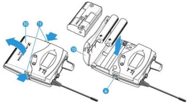 Technical diagram showing mechanical assembly steps with numbered components and directional arrows indicating motion or movement.