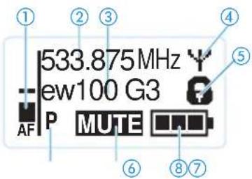 533.875MHz ew100 G3 AF P MUTE
