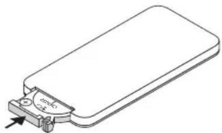 BENQ MP626 - Replacing the remote control battery - 3