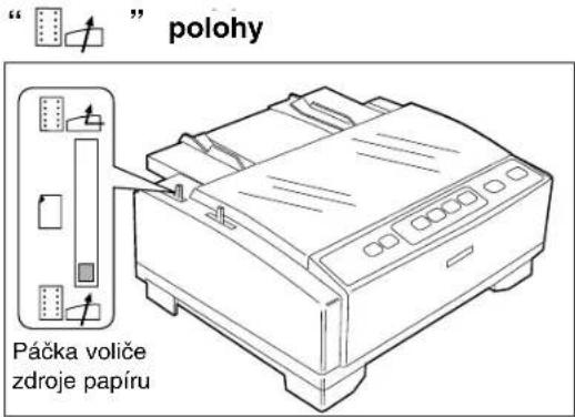 " polohy Páčka voliče zdroje papíru