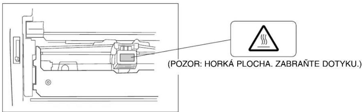 (POZOR: HORKÁ PLOCHA. ZABRAŇTE DOTYKU.)