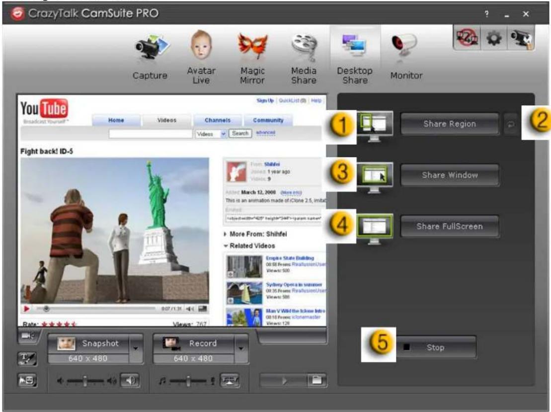 CrazyTalk CamSuite PRO Capture Avatar Magic Media Desktop Monitor You Tube Broadcast Yourself Home Videos Channels Community Sign Up QuickList (S) Help Video Search advanced Fight back! ID-5 From: Shihfei Joined: 1 year ago Video: 9 Add: March 12, 2008 (box info) This is an animation made of iClone 2.5, imital Entered: http://www.123/height=366+param Player* More From: Shihfei Related Videos Empise a State Building 00:56 From: Resaltusion/User Views: 500 Sydney Open to Manager 00:35 From: Resaltusion/User Views: 588 Man V Wild the Iconer Info 00:10 From: Iconermaster Views: 126 Rats: ★★★★☆ Views: 767 Snapshot Record 640 x 480 640 x 480 Share Region Share Window Share FullScreen Stop