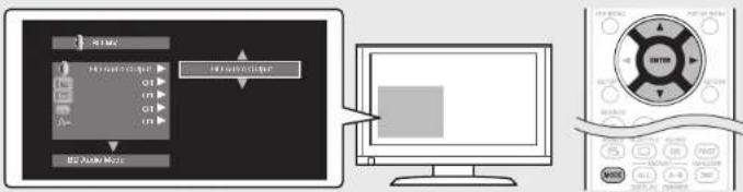 Screenshot showing a software interface with a dropdown menu and a monitor displaying a button, alongside a separate view of the rightmost control panel.