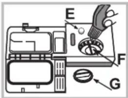 INDESIT DSR 15B1 EU - Cargar el abrillantador - 1