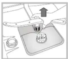 INDESIT DSR 15B1 EU - Cleaning the spray arms - 2