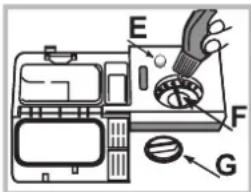INDESIT DSR 15B1 EU - Φόρτωση του γυαλιστικού - 1