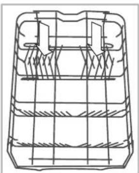 INDESIT DSR 15B1 EU - Regular la altura del cesto superior - 4