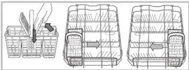 INDESIT DSR 15B1 EU - Cesto de los cubiertos - 1