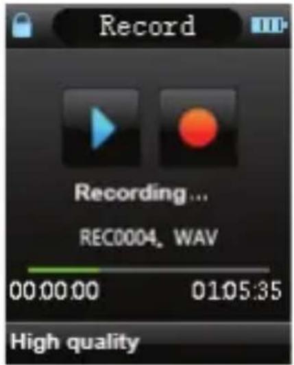 Record Recording... REC0004, WAV 00:00:00 01:05:35 High quality