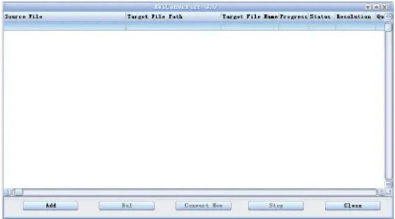 ANSOConvexer S.0 Source File Target File Path Target File Base Progress Status Location Add Rel Convert New Stop Close