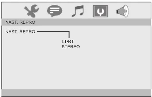 NAST. REPRO NAST. REPRO LT/RT STEREO