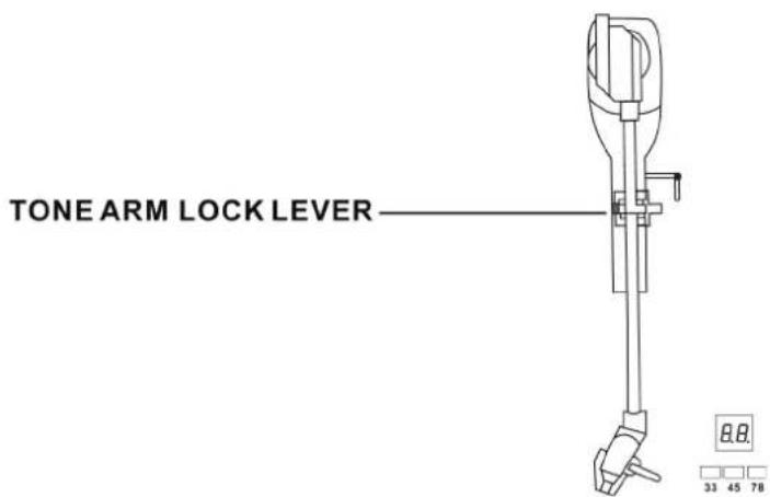 TONE ARM LOCK LEVER 0.8 33 45 78
