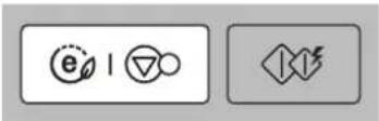 Two gray rectangular icons with symbols: one containing a circular icon with a leaf and number 1, the other with a triangular symbol and a crossed arrow.