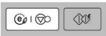 Two gray rectangular icons with symbols: one containing a dotted 'e' and circular arrow, the other with a lightning bolt and a triangular symbol.