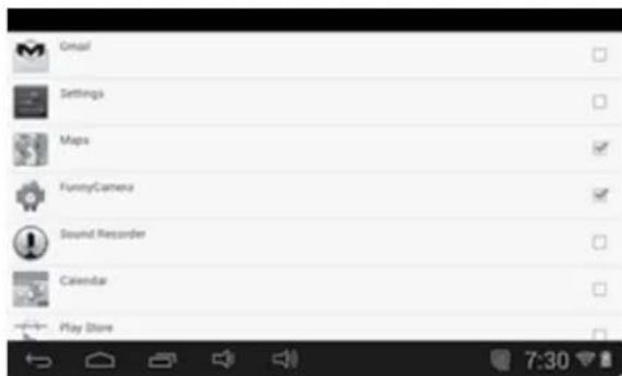 Gmail Settings Maps FunnyCamera Sound Recorder Calendar Play Store