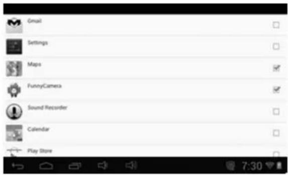 Gmail Settings Maps FunnyCamera Sound Recorder Calendar Play Store