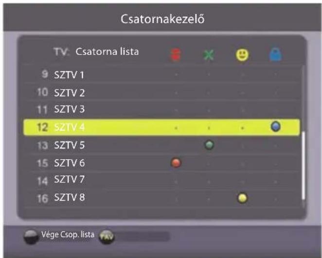 Csatornakezelő TV: Csatorna lista 9 SZTV 1 10 SZTV 2 11 SZTV 3 12 SZTV 4 13 SZTV 5 15 SZTV 6 14 SZTV 7 16 SZTV 8 Vége Csop. lista
