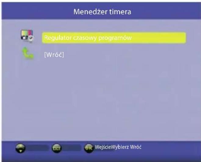 Menedżer timera Regulator czasowy programów [Wróć] WejścieWybierz Wróć