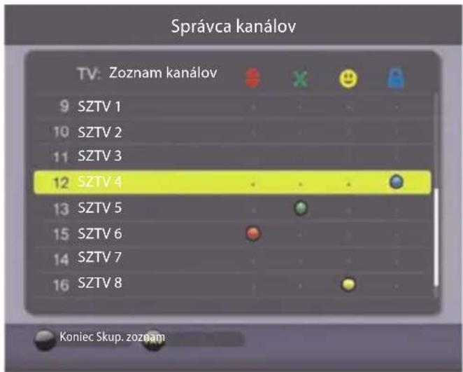 Správca kanálov TV: Zoznam kanálov 9 SZTV 1 10 SZTV 2 11 SZTV 3 12 SZTV 4 13 SZTV 5 15 SZTV 6 14 SZTV 7 16 SZTV 8 Koniec Skup. zoznam