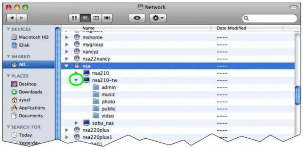 Network Name Date Modified mshome ---- mygroup ---- nancyz ---- nsa22nancy ---- nsa ---- nsa210 ---- nsa210-tw ---- admin ---- music ---- photo ---- public ---- video ---- spbu_nas ---- nsa220plus ---- nsa220plus1 ---- All... PLACES Desktop Downloads zyxel Applications Documents SEARCH FOR Today Yesterday