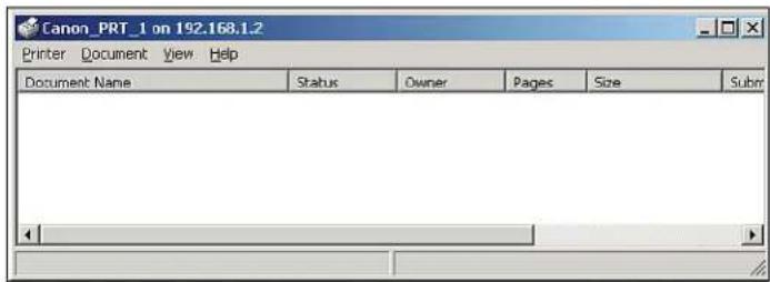 Canon_PRT_1 on 192.168.1.2 Printer Document View Help Document Name Status Owner Pages Size Submit