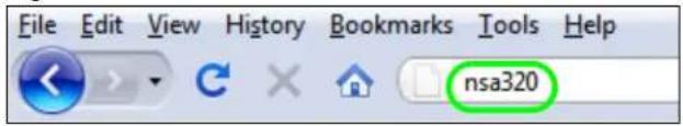 File Edit View History Bookmarks Tools Help nsa320