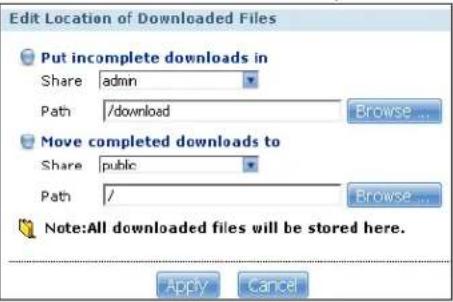 ZYXEL NSA320S-2T - Adding a Download Task - 2