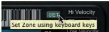 SET Set Zone using keyboard keys