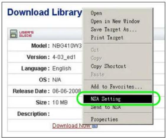 Download Library USER'S GUIDE Model: NBG410W3 Version: 4-03_ed1 Language: English OS: N/A Release Date: 06-06-2008 Size: 10 MB Description: Open Open in New Window Save Target As... Print Target Cut Copy Copy Shortcut Paste Add to Favorites... NSA Setting Send to NSA Properties Download Now