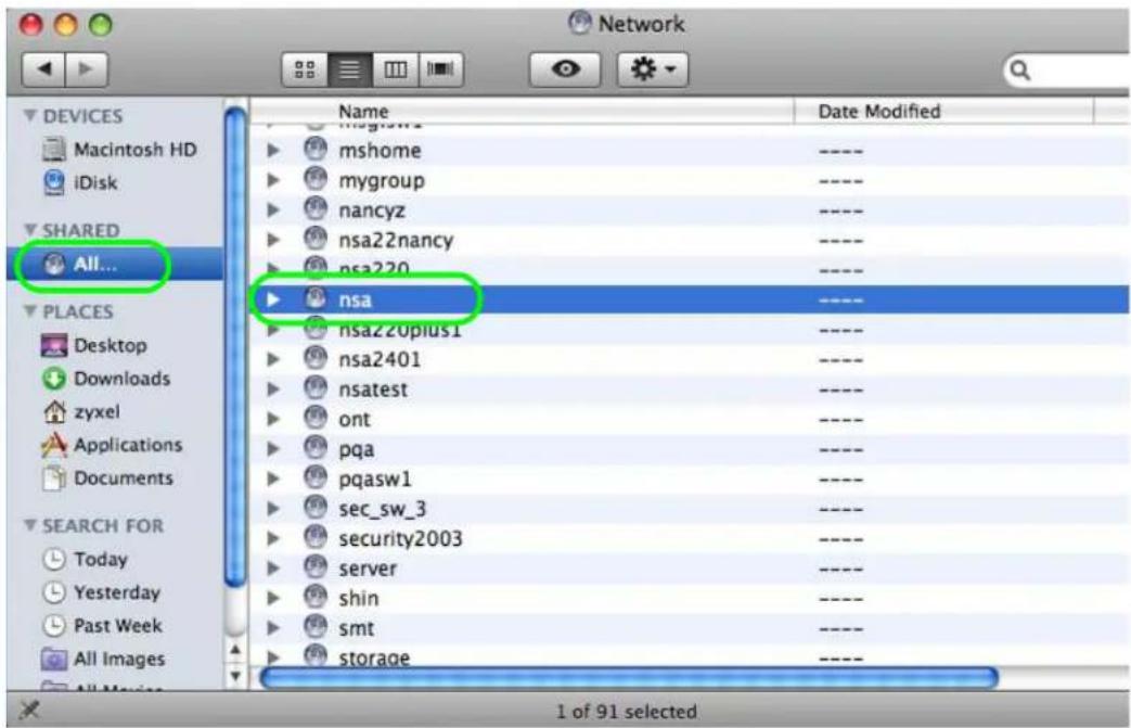 Network DEVICES Macintosh HD iDisk SHARED All... PLACES Desktop Downloads zyxel Applications Documents SEARCH FOR Today Yesterday Past Week All Images Name Date Modified mshome ---- mygroup ---- nancyz ---- nsa22nancy ---- nsa220 ---- nsa ---- nsa220plus1 ---- nsa2401 ---- nsatest ---- ont ---- pqa ---- pqasw1 ---- sec_sw_3 ---- security2003 ---- server ---- shin ---- smt ---- storage ---- 1 of 91 selected