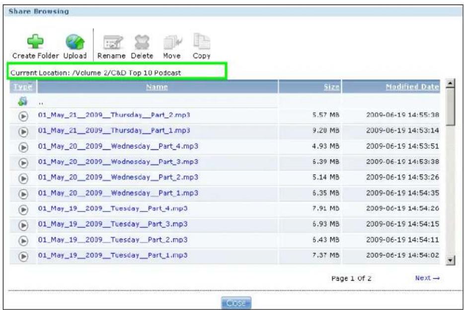 Share Browsing Create Folder Upload Rename Delete Move Copy Current Location: /Volume 2/C&D Top 10 Podcast Type Name Size Modified Date .. 01_May_21_2009_Thursday_Part_2.mp3 5.57 MB 2009-06-19 14:55:38 01_May_21_2009_Thursday_Part_1.mp3 9.20 MB 2009-06-19 14:53:14 01_May_20_2009_Wednesday_Part_4.mp3 4.93 MB 2009-06-19 14:53:51 01_May_20_2009_Wednesday_Part_3.mp3 6.39 MB 2009-06-19 14:53:38 01_May_20_2009_Wednesday_Part_2.mp3 5.14 MB 2009-06-19 14:53:26 01_May_20_2009_Wednesday_Part_1.mp3 6.35 MB 2009-06-19 14:54:35 01_May_19_2009_Tuesday_Part_4.mp3 7.91 MB 2009-06-19 14:54:26 01_May_19_2009_Tuesday_Part_3.mp3 6.93 MB 2009-06-19 14:54:15 01_May_19_2009_Tuesday_Part_2.mp3 6.43 MB 2009-06-19 14:54:11 01_May_19_2009_Tuesday_Part_1.mp3 7.37 MB 2009-06-19 14:54:02 Page 1 Of 2 Next → CLOSE
